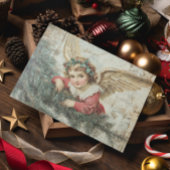Angel Vintag Decoupage Christmas Postkarte
