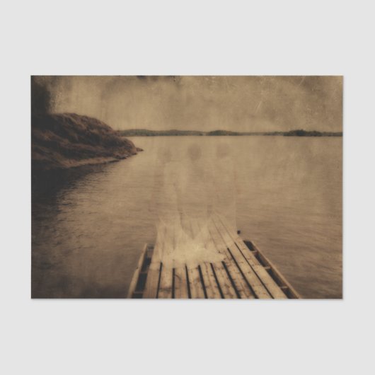 Angel Vintage antike Sepia Textur Seidenpapier (Vorderseite)