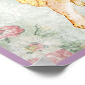 Angel Violine auf Vintagem Papier Hintergrund Poster (Ecke)