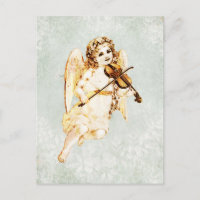 Angel Violine auf Vintagem Papier Hintergrund