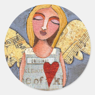 ANGEL VON COURAGE - Engelskleber für die Liebe Runder Aufkleber