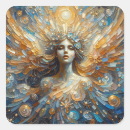 Angel von Mine - Angel Series Art Collection Quadratischer Aufkleber