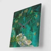 Angel Walker "REALM OF NEFERFANAWA" Quadratische Wanduhr (Winkel)