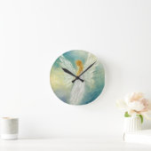Angel Wall Clock Runde Wanduhr (Zuhause)