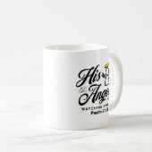 ANGEL WATCHING ÜBER MIR VERSPRECHEN - Psalm 91:11 Kaffeetasse (VorderseiteRechts)