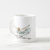 Angel Watercolor strahlend in der Nähe und beobach Kaffeetasse (Vorderseite Links)