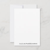 Angel Watercolor Zeichne Lila Blau und Grün Dankeskarte (Rückseite)