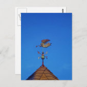 Angel Weather Vane Bright Blue Sky Postkarte (Vorne/Hinten)