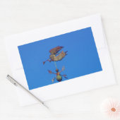 Angel Weather Vane Bright Blue Sky Rechteckiger Aufkleber (Umschlag)