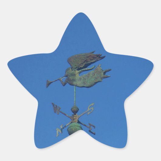 Angel Weather Vane Stern-Aufkleber (Vorderseite)