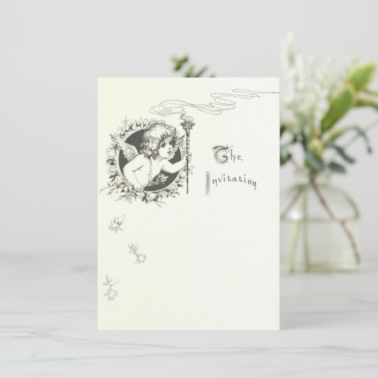 Angel Wedding Einladung (Stehend Vorderseite)