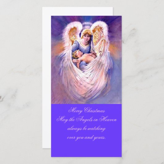 Angel Weihnachtsfotokarte Feiertagskarte (Vorne/Hinten)