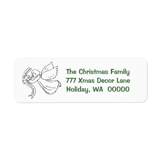 Angel Weihnachtskarten Umschlag selbst adressiert (Vorne)