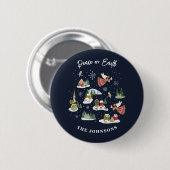Angel Weltfrieden Christmas Button (Vorne & Hinten)