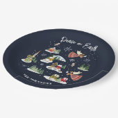 Angel Weltfrieden Christmas Pappteller (Schrägansicht)