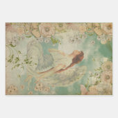 Angel White Blume Blue Sky Geschenkpapier Set (Vorderseite)