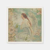 Angel White Blume Blue Sky Serviette (Vorderseite)