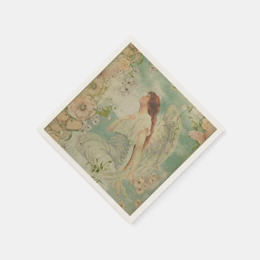 Angel White Blume Blue Sky Serviette (Ecke)