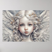 Angel White Modern Art Poster (Vorne)