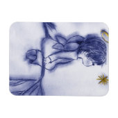 Angel will auf einem Stern - Blue Tint Magnet (Horizontal)