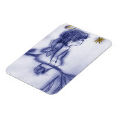 Angel will auf einem Stern - Blue Tint Magnet (Linke Seite)