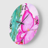 Angel Wing Begonia Große Wanduhr (Winkel)