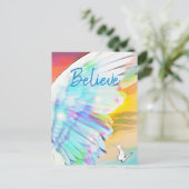 Angel Wing Butterfly Illustration Wasserfarben Kun Postkarte (Stehend Vorderseite)