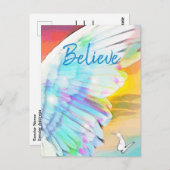 Angel Wing Butterfly Illustration Wasserfarben Kun Postkarte (Vorne/Hinten)
