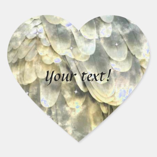 Angel Wing Herz-Aufkleber (Vorderseite)