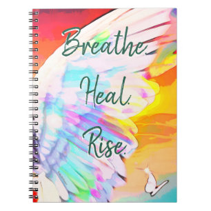 Angel Wing Rainbow - Schmetterling-Breathe-Heilstr Notizblock