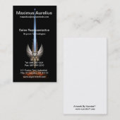 Angel Wing Schwert arkledious Black Business Card Visitenkarte (Vorne/Hinten)