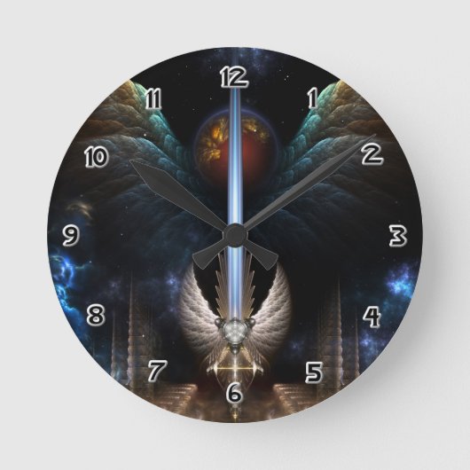 Angel Wing Schwert von Arkledious IMW Wall Uhr (Vorderseite)