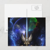 Angel Wing Schwert von Arkledious Sp Fraktal Art Postkarte (Vorne/Hinten)