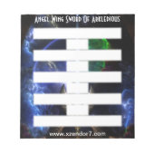 Angel Wing Schwert von Arkledious Space Notepad Notizblock (Vorderseite)
