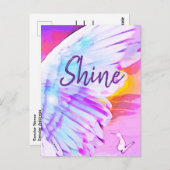 Angel Wing Shine Butterfly Aquarell Affirmation Postkarte (Vorne/Hinten)