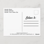 Angel Wing Shine Butterfly Aquarell Affirmation Postkarte (Rückseite)