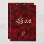 Angel Wing Sweet 16 Geburtstag Goth Einladung (Vorne/Hinten)