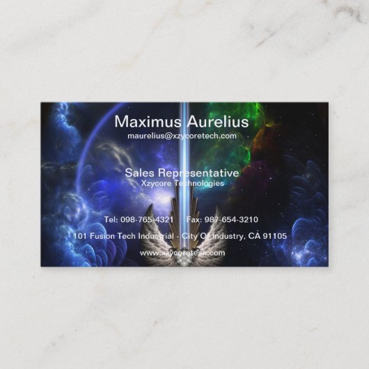 Angel Wing Sword Arkledious Space Business Card Visitenkarte (Vorderseite)