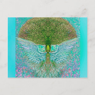 Angel Wing Tree of Life Postkarte