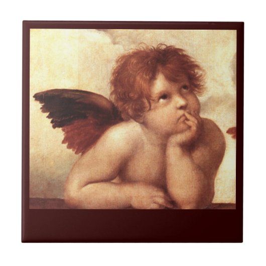 ANGEL / Winged Cherub Fliese (Vorderseite)