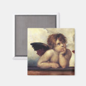 ANGEL / Winged Cherub Raffaello Sanzio Magnet (Vorderseite/Rückseite)