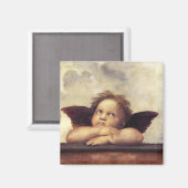 ANGEL / Winged Cherub Raffaello Sanzio Magnet (Vorderseite/Rückseite)