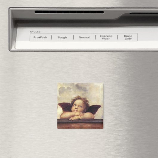 ANGEL / Winged Cherub Raffaello Sanzio Magnet (In Situ (Geschirrspüler))