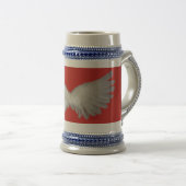 Angel Wings 22 oz Stein Bierglas (VorderseiteRechts)