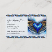 Angel Wings and Heart Business Card Visitenkarte (Rückseite)