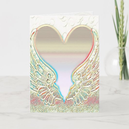 Angel Wings and Heart Graphics Card Karte (Vorderseite)