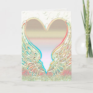 Angel Wings and Heart Graphics Card Karte