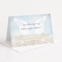Angel Wings Baby Dusche oder Taufe Danke Anmerkung