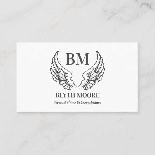 Angel Wings, Beerdigung Zuhause, Direktoren Visitenkarte (Vorderseite)