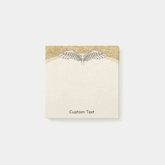 Angel Wings Beige Post-it Klebezettel (Vorderseite)